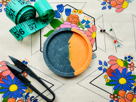 Orange & Navy Magnetic Pin Dish